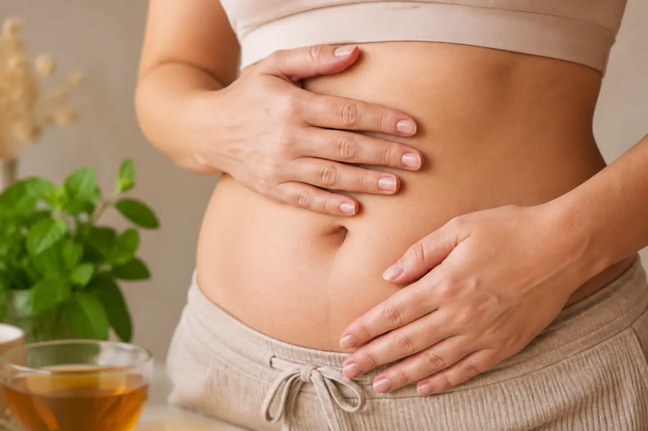 Gaz, hormones ou grossesse : pourquoi le ventre gonfle sous la poitrine chez la femme