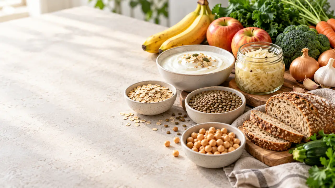 Aliments simples et variés favorisant l'équilibre du microbiote intestinal